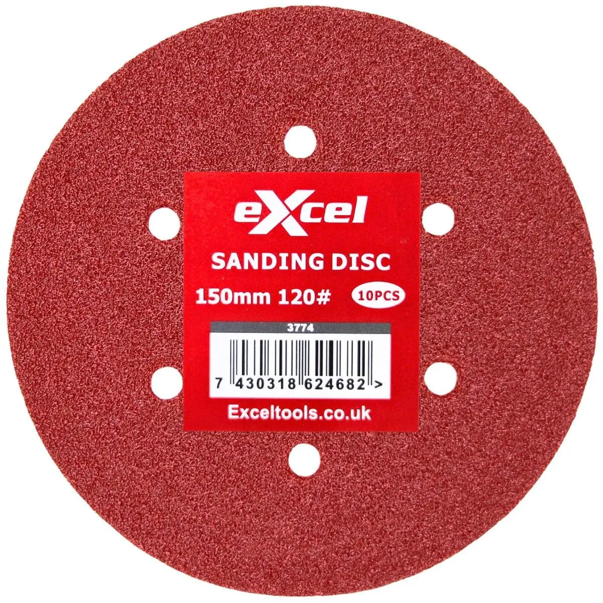 Excel 150Mm Sanding Disc 120G Pack Of 10 1
