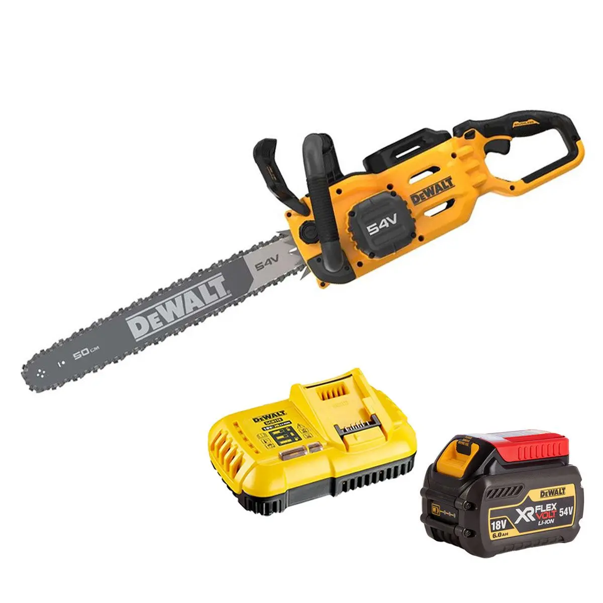 Dewalt Dcmcs575n-Xj 54V Xr Flexvolt Brushless 50Cm Chainsaw With 1 X 6.0Ah Battery & Charger 1