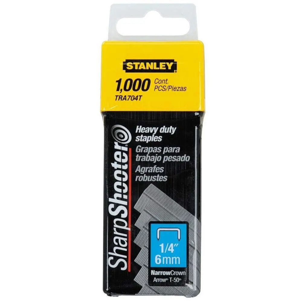 Stanley Tra704t 6Mm Heavy-Duty Staple 6Mm Pack Of 1000 Sta1tra704t 1