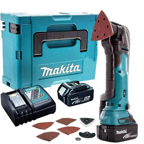 Makita Dtm51zjx7 18V Lxt Li-Ion Oscillating Multi Tool Cutter With 2 X 5.0Ah Batteries & Charger In Case 1