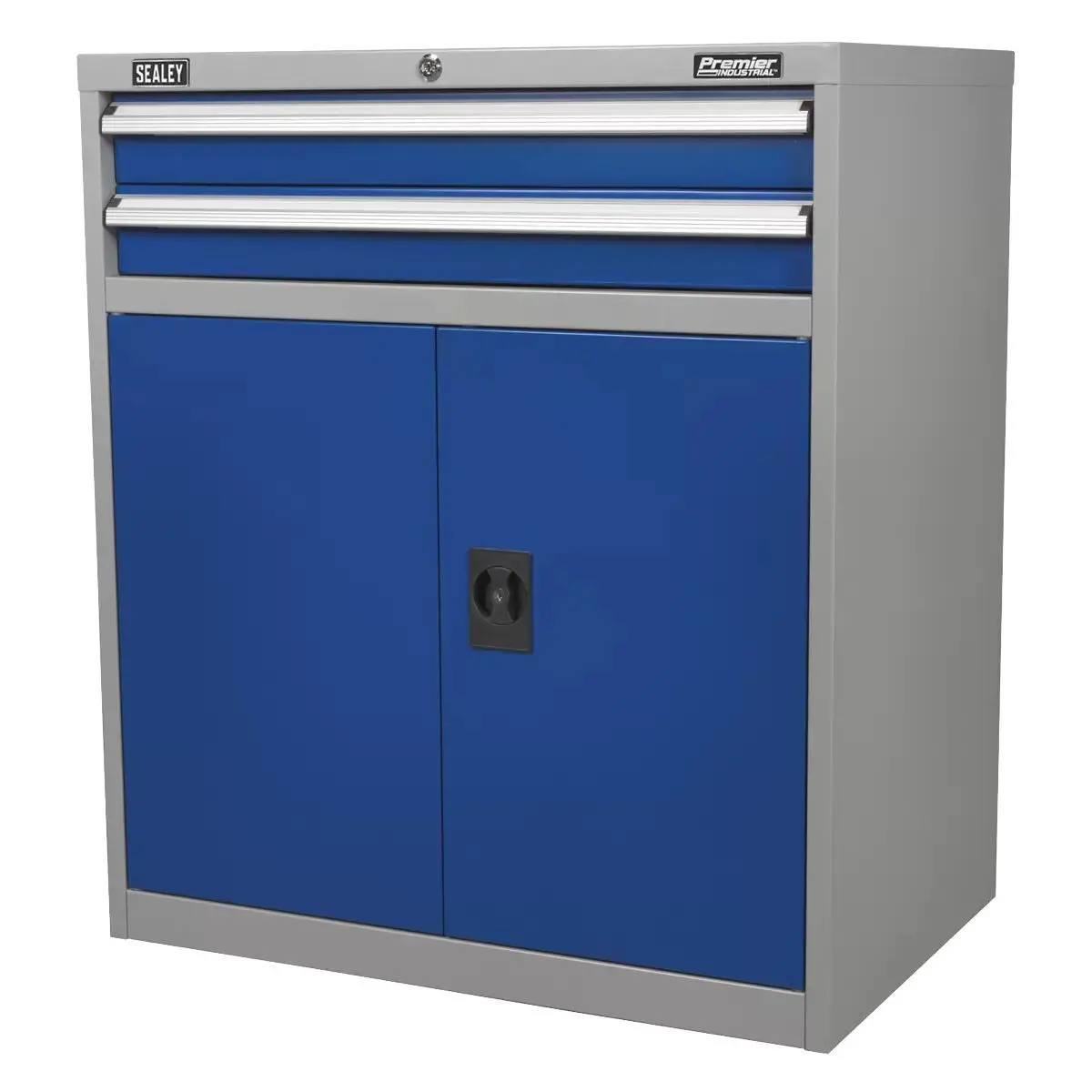 Sealey Api8810 Industrial Cabinet 2 Drawer & 1 Shelf Double Locker 1