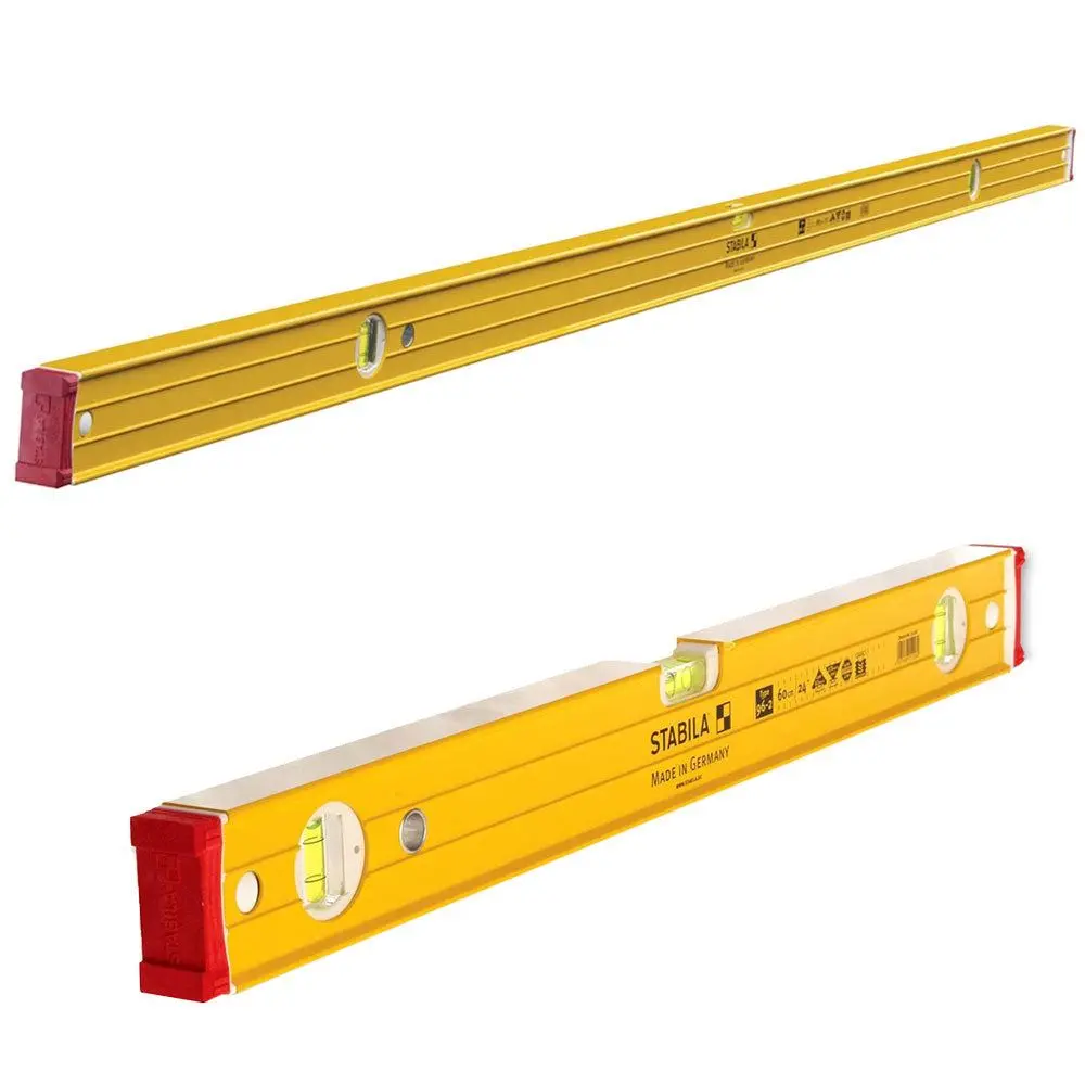 Stabila 96-2 Double Plumb Ribbed Box Section Level 1800Mm & 600Mm Twin Pack 1