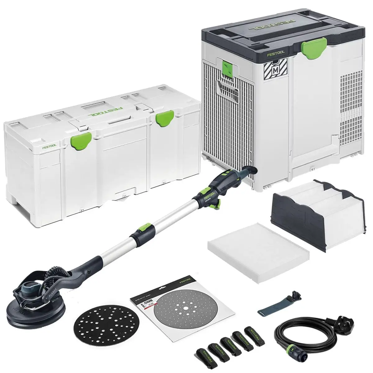 Festool Lhs 2 225 Eqi-Plus 225Mm Planex Long Reach Sander 230V Gb - 576637 With Sys-Air M 230V Gb Air Purifier - 577785 1