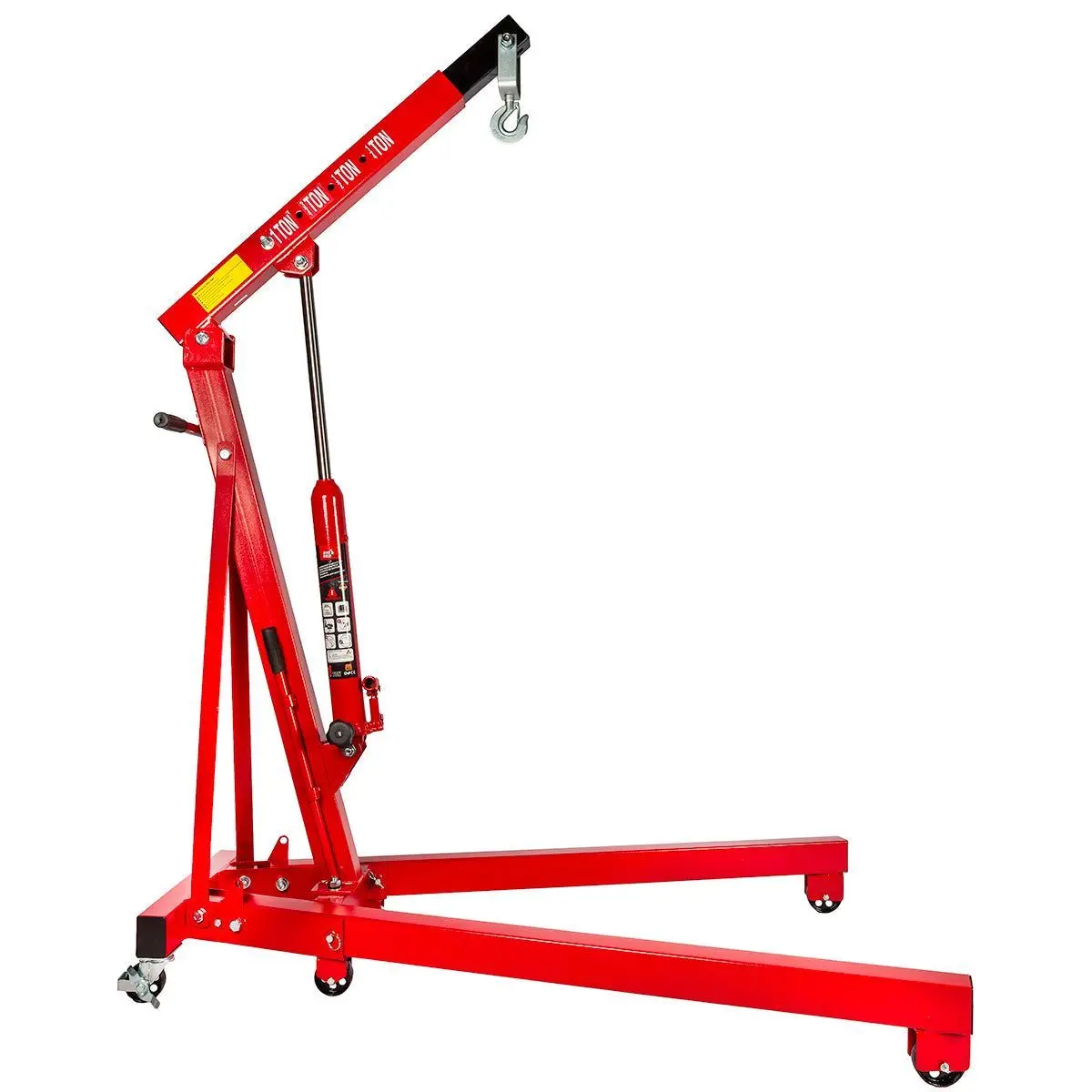 Big Red Torin 1-Ton Hydraulic Folding Engine Crane, Lifting Range 160-2040 Mm - Collection Only 1
