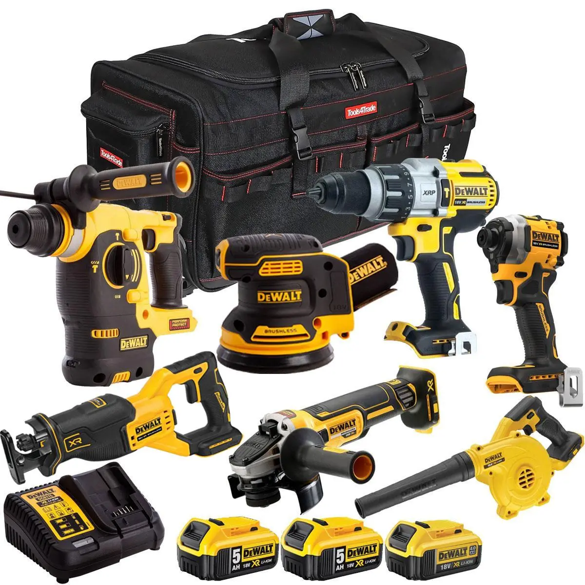 Dewalt 18V 7 Piece Combo Kit With 3 X Batteries & Charger T4tkit-2200 1