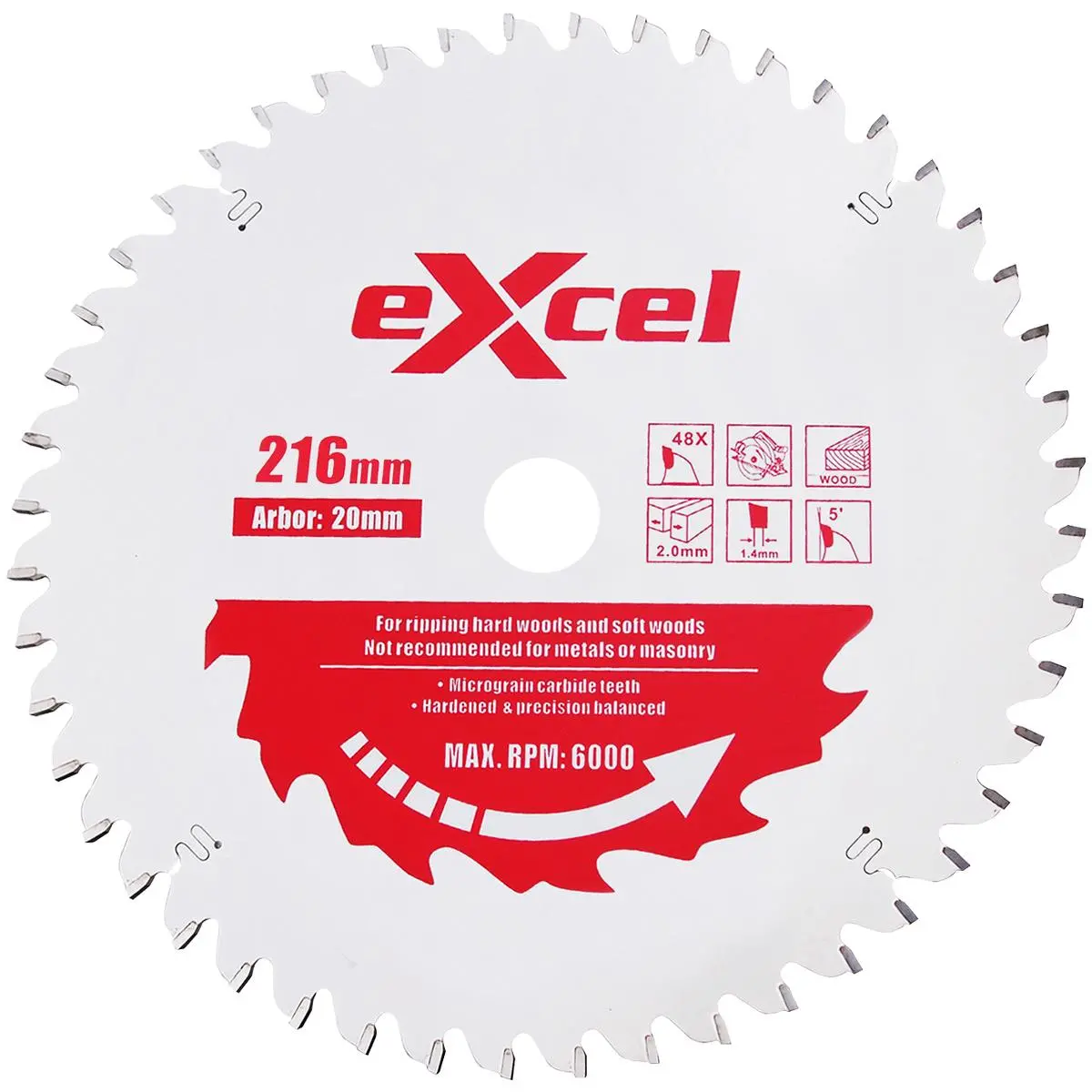 Excel Pro Series 216 X 30Mm X 48T Mitre Saw Blade 1