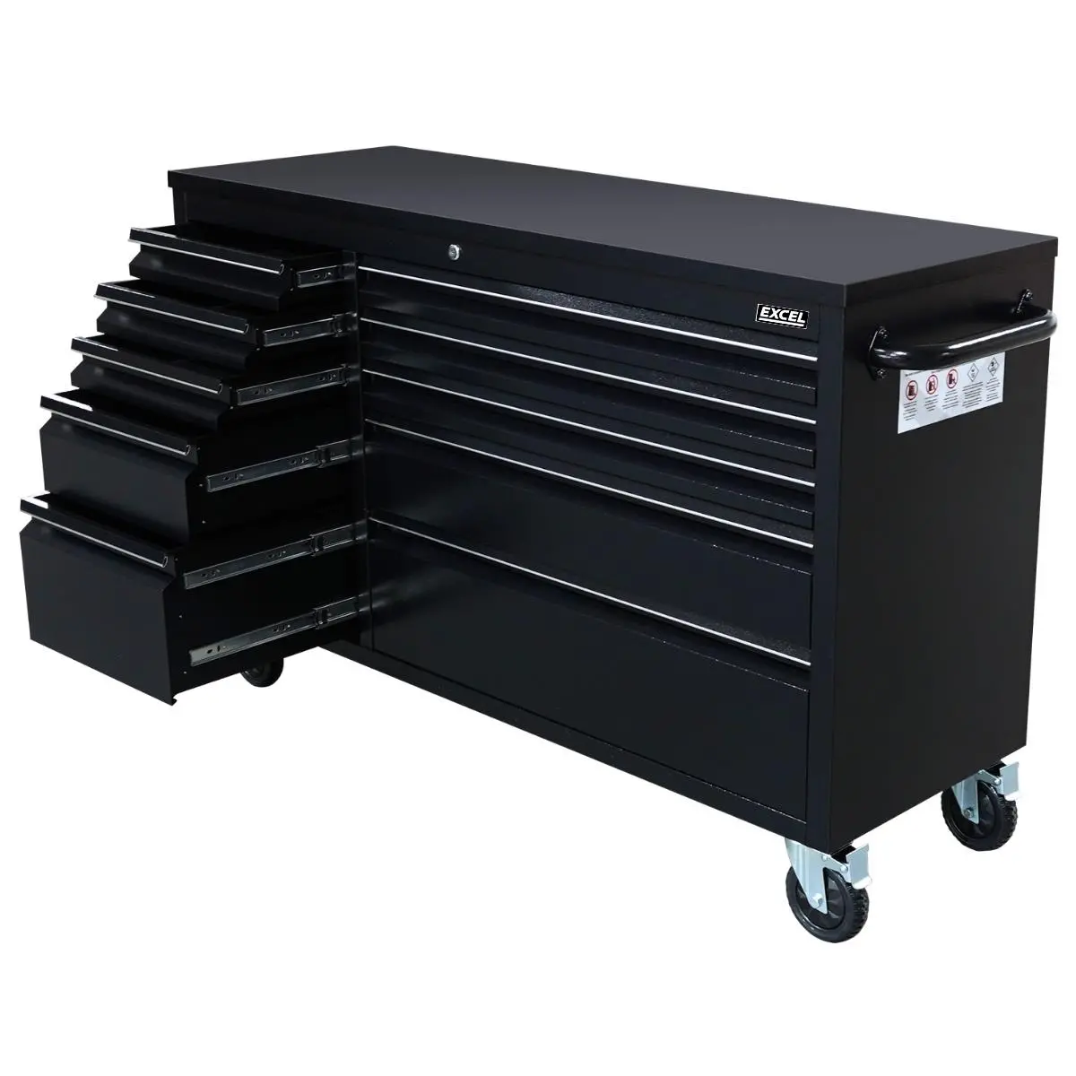 Excel 55" 10 Drawer Roller Tool Cabinet & Workbench - Heavy Duty Garage Storage 1