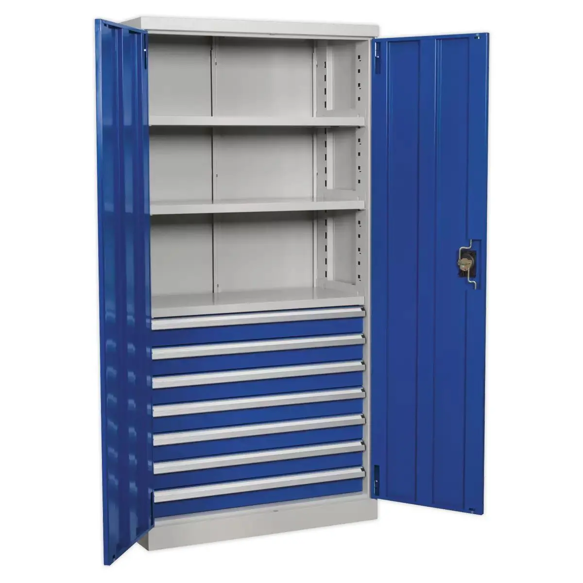 Sealey Apiccombo7 7 Drawer 3 Shelf Industrial Cabinet 1