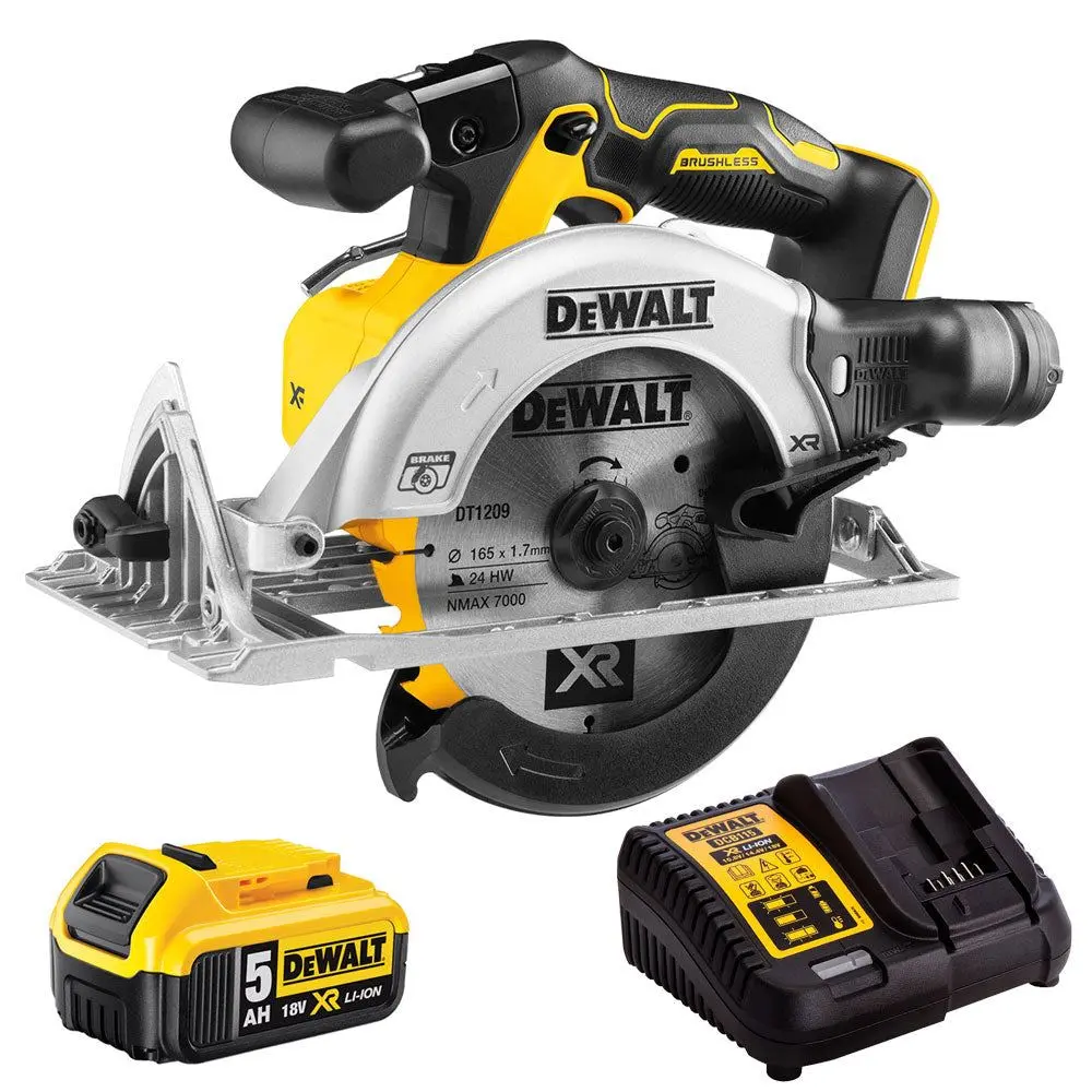 Dewalt Dcs565n 18V 165Mm Brushless Circular Saw With 1 X 5.0Ah Battery & Charger 1