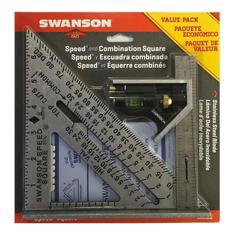 Swanson 7" Speed Square & Combination Square Combo Set Swa-S0101cb 1