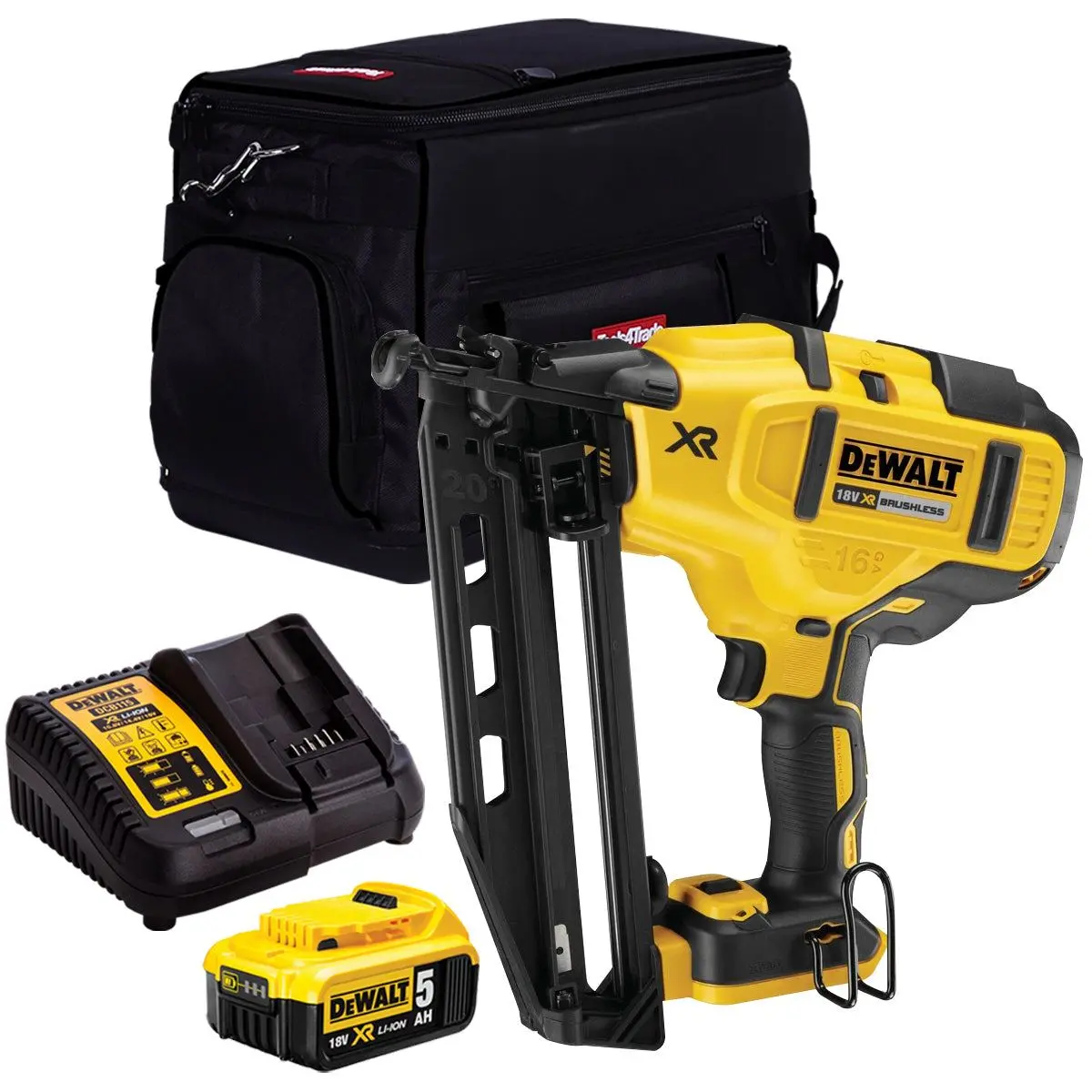 Dewalt Dcn660n 18V Brushless Second Fix Nailer With 1 X 5.0Ah Battery, Charger & 20" Bag 1