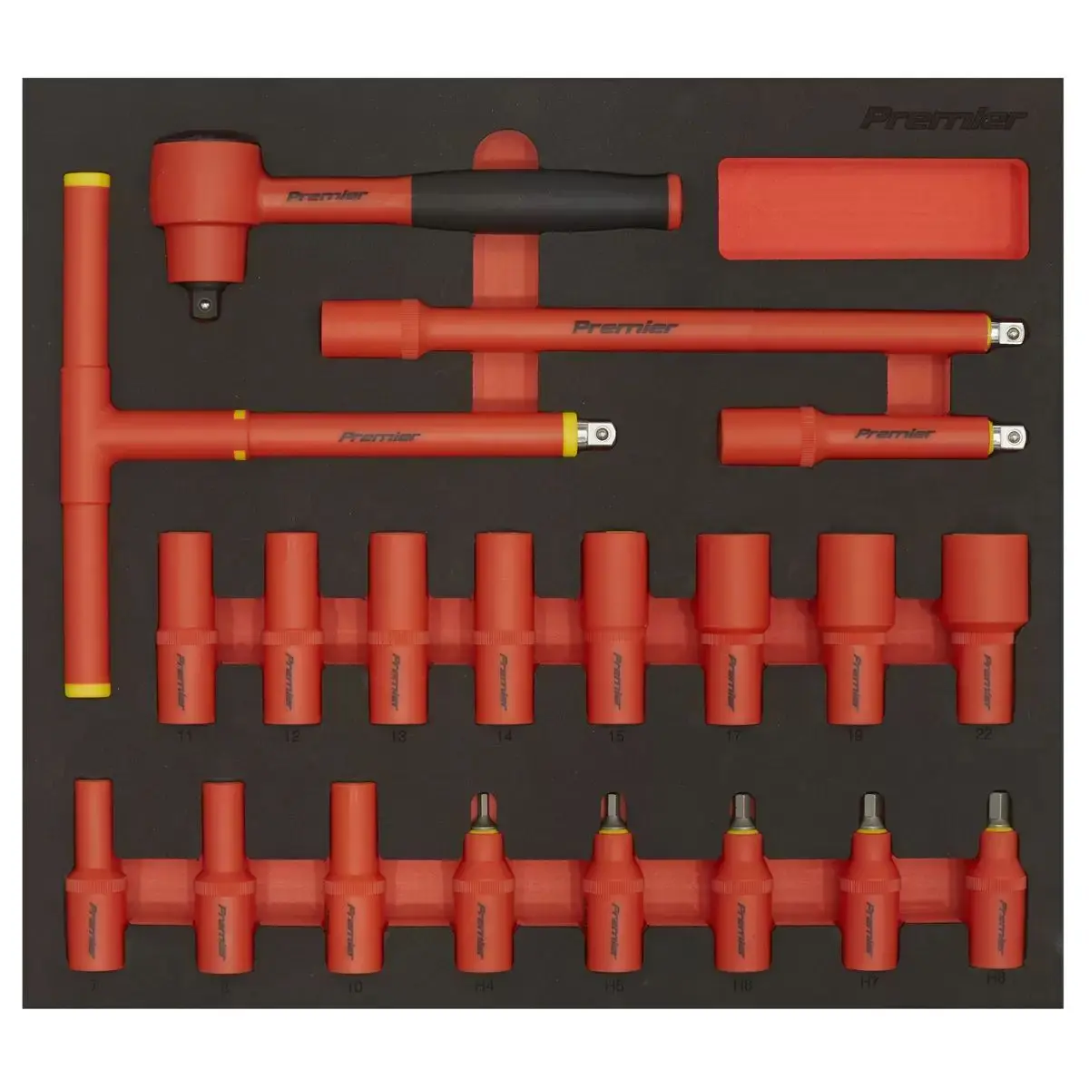 Sealey Tbte02 Insulated Socket Set With Tool Tray 3/8"Sq Drive 20Pc 1