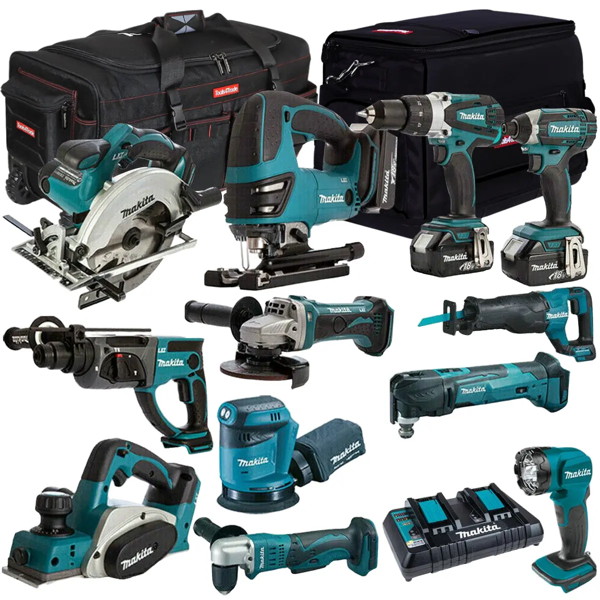 Makita 18V 12 Piece Power Tool Kit With 3 X 5.0Ah Battery & Charger Makdeal-86M 1