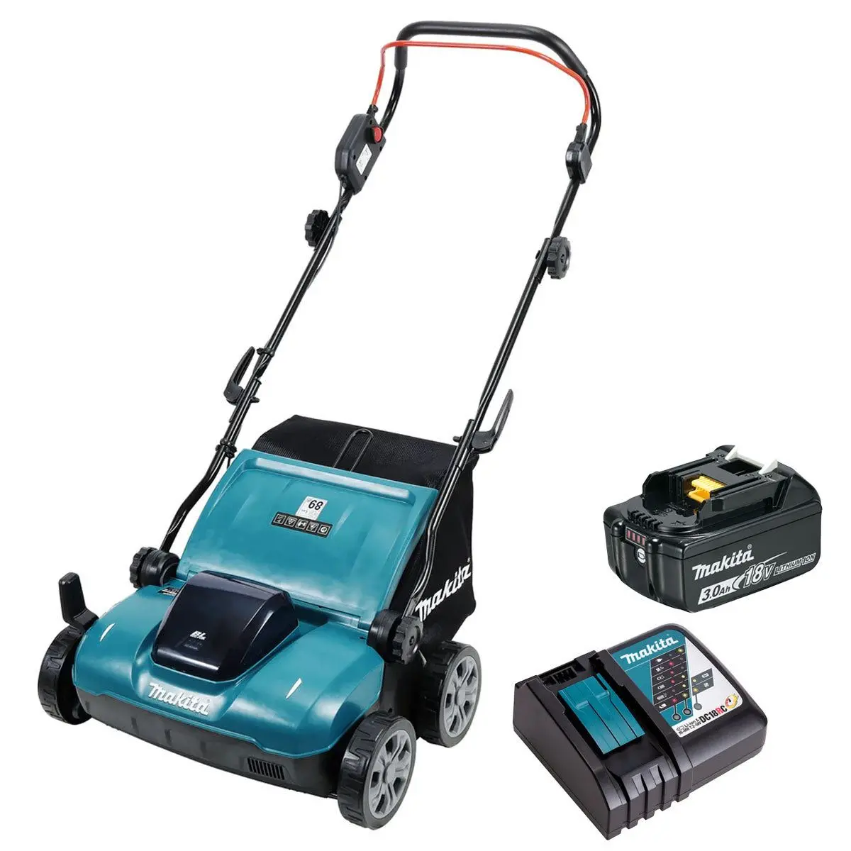 Makita Duv320z 18V Lxt Brushless 320Mm Scarifier With 1 X 3.0Ah Battery & Charger 1