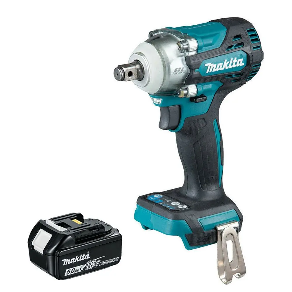 Makita Dtw300z 18V Lxt Cordless Brushless Impact Wrench With 1 X 5.0Ah Battery 1