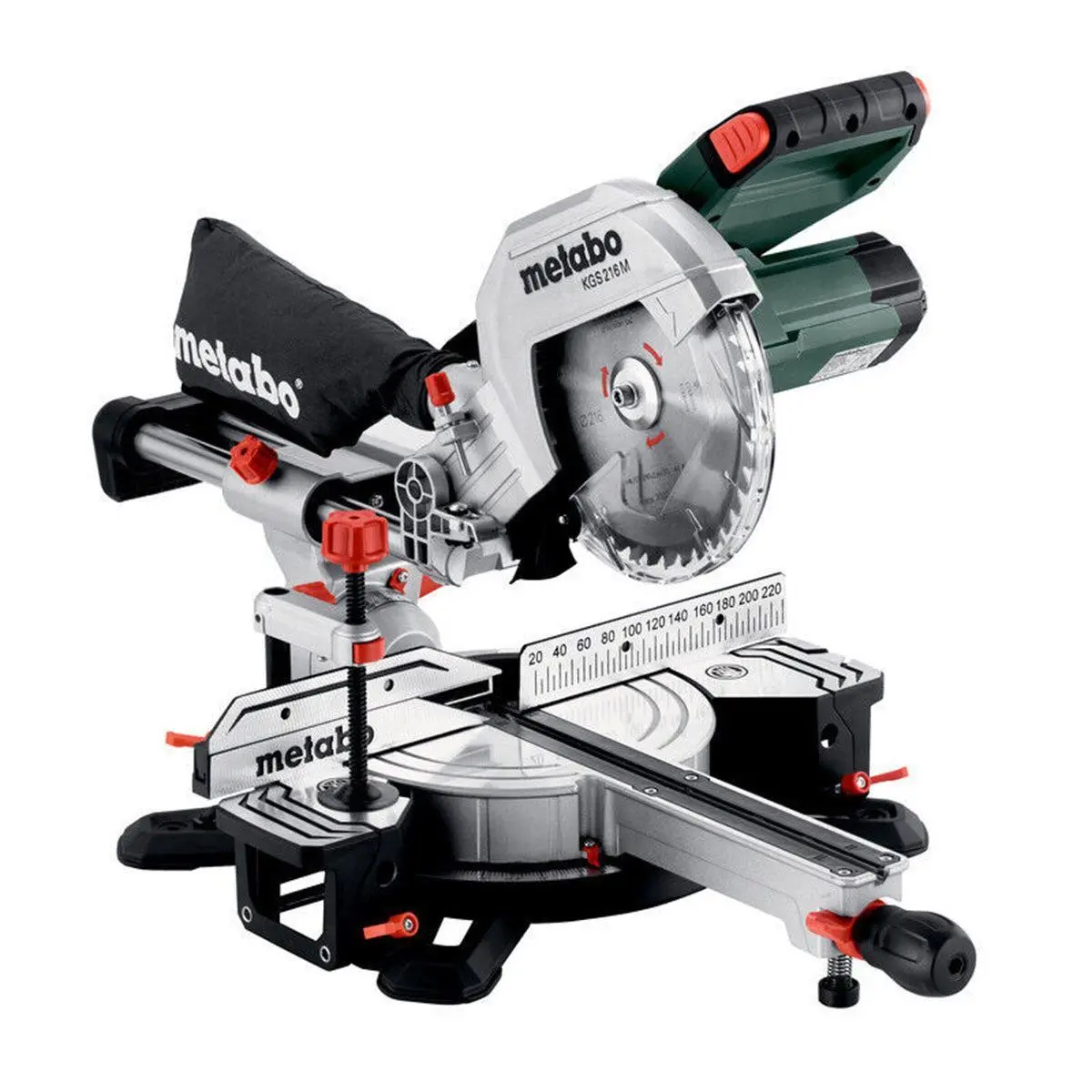 Metabo Kgs 216 M 216Mm Single Bevel Sliding Mitre Saw With Sliding Function 240V/1500W 613216380 1