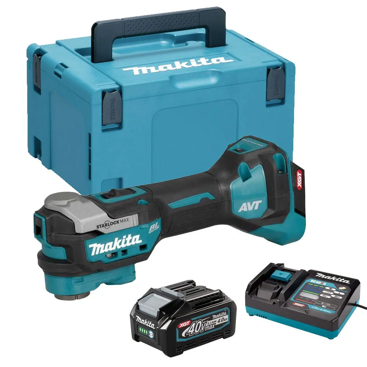 Makita Tm001gz02 40Vmax Xgt Brushless Cordless Multi Tool With 1 X 4.0Ah Battery Charger & Case 1
