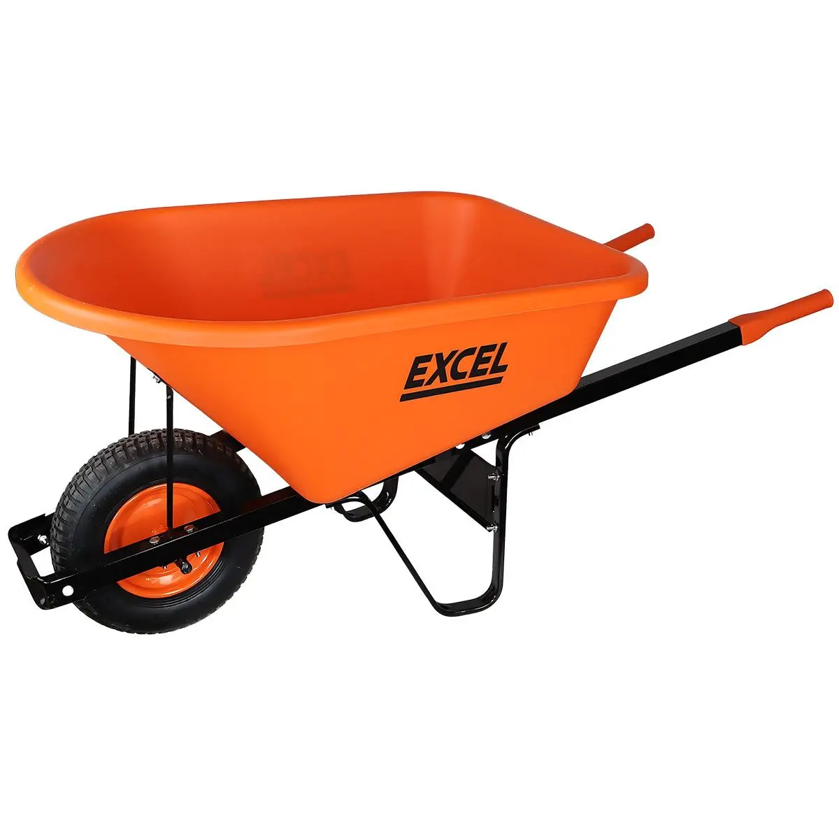 Excel Heavy Duty 120L Wheelbarrow Hdpe Plastic Tray 1