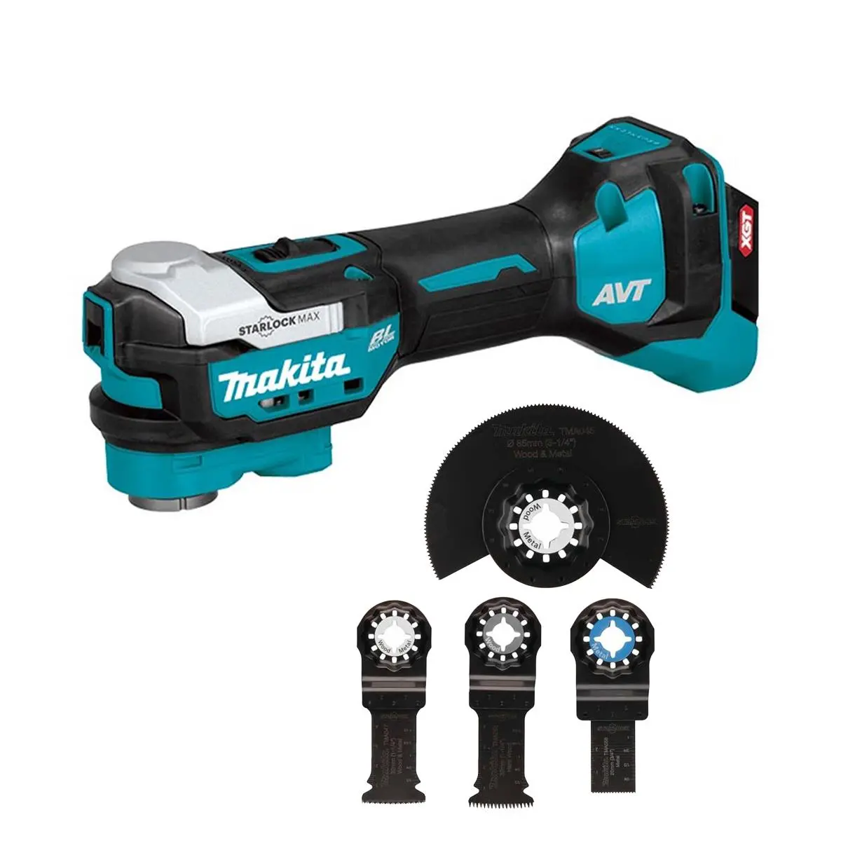 Makita Tm001gz 40V Max Xgt Brushless Starlock Max Multi Tool With 4 Piece Blade Set 1