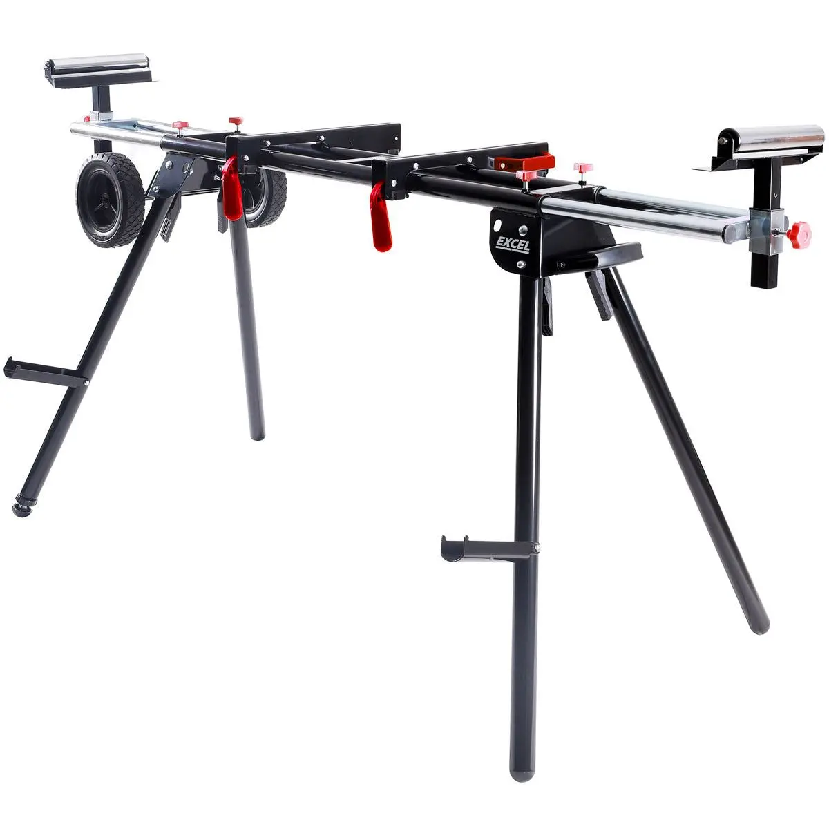 Excel Universal Mitre Saw Stand Folding & Adjustable Legs With Wheels 1