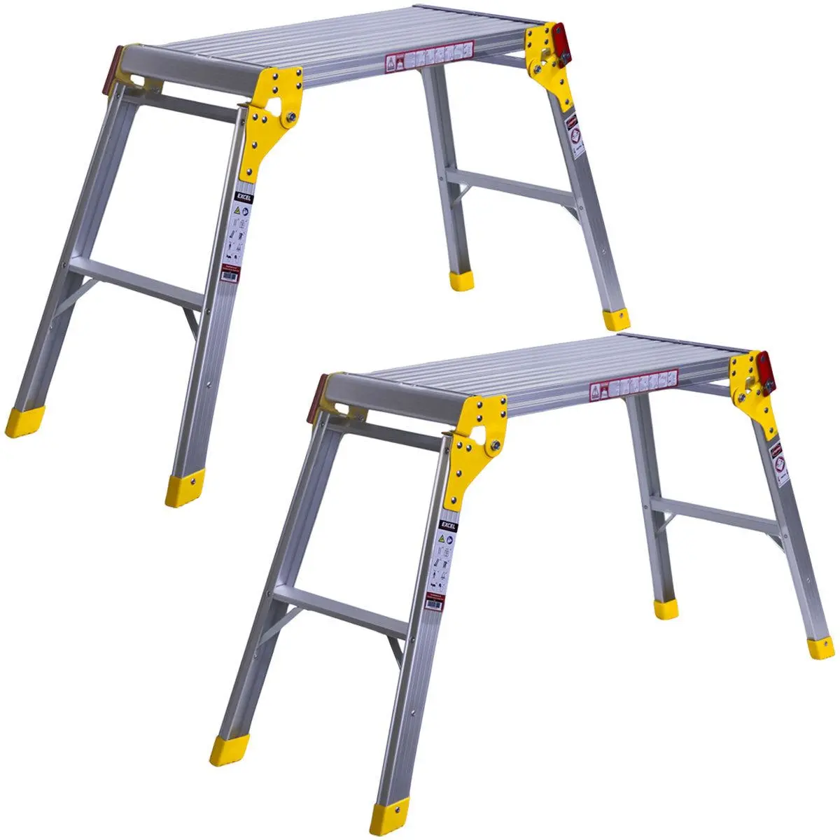 Excel 700 X 300Mm Heavy Duty Multi Purpose Platform Work Bench Folding Hop Up Pack Of 2 1