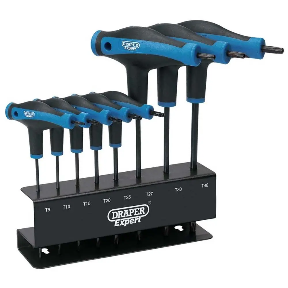 Draper Soft Grip 'T' Handle Tx-Star Key Set Of 8 Piece - 33872 1