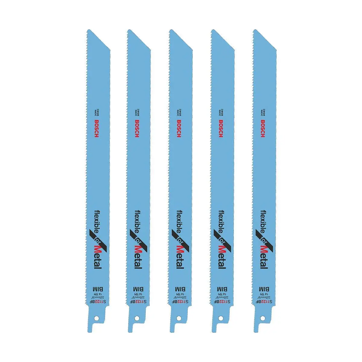 Bosch S1122bf Reciprocating Saw Blades For Metal Long Life Fast Cut Pack Of 5 - 2608656019 1