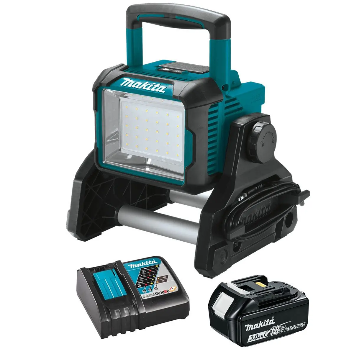 Makita Dml811/2 14.4V - 18V Lxt Li-Ion Cordless Led Worklight With 1 X 3.0Ah Battery & Charger 1
