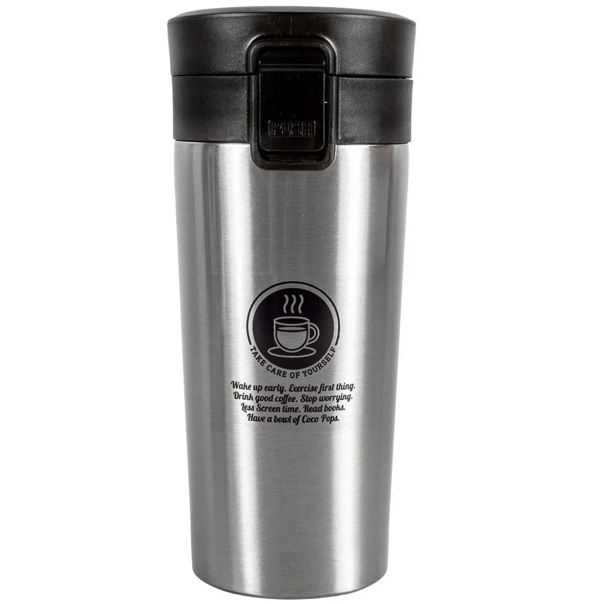 Tools4trade Stainless Steel Thermal Coffee Mug - Silver (360Ml) 1