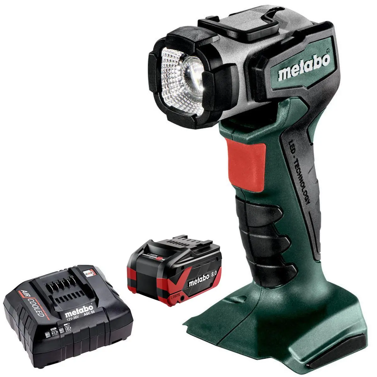 Metabo Ula 14.4-18 14.4-18V Portable Led Torch With 1 X 8.0Ah Battery & Charger 1