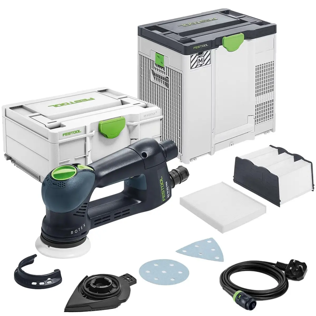 Festool Sys-Air M 230V Gb Air Purifier - 577785 With Rotex 90Mm Geared Eccentric Sander 576261 1