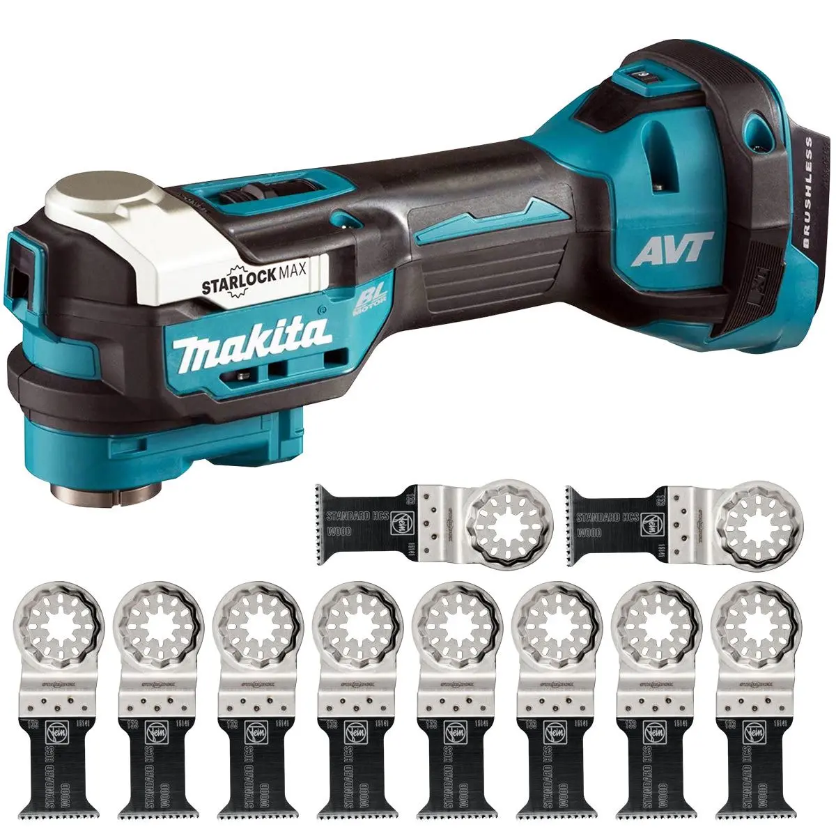 Makita Dtm52z 18V Brushless Multi Tool With E-Cut Standard Saw Blade Pack Of 10 1