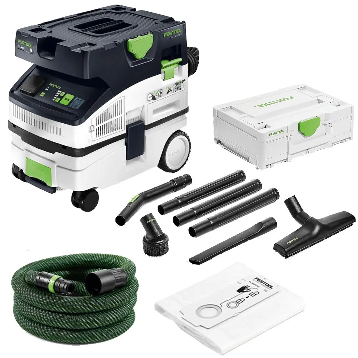 Festool Ctl Mini I 110V Gb Mobile Dust Extractor Cleantec - 578314 With Compact Cleaning Set 577257 1