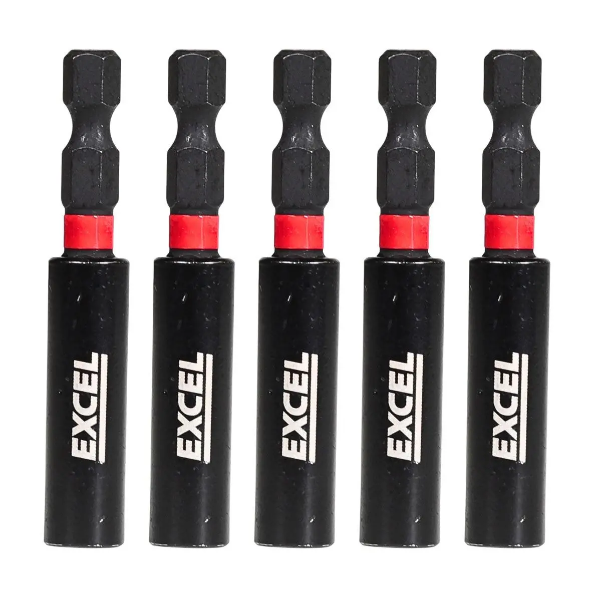 Excel 60Mm Magnetic Impact Bit Holder With Blister Card Pack Of 5 1