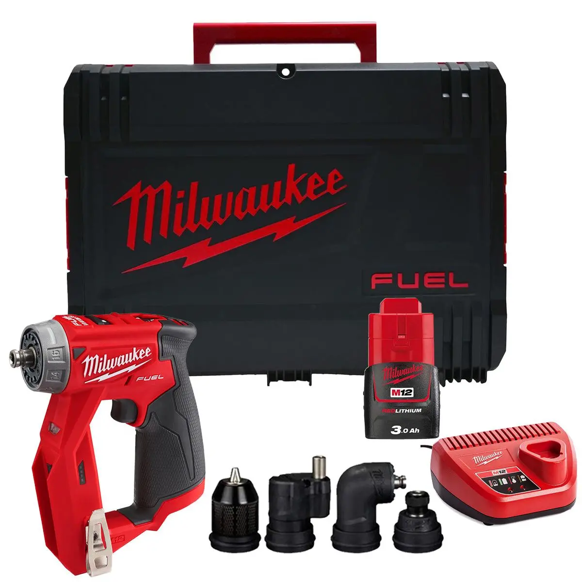 Milwaukee M12fddxkit-0X 12V Brushless 4-In-1 Drill Driver With 1 X 3.0Ah Battery Charger & Case 1