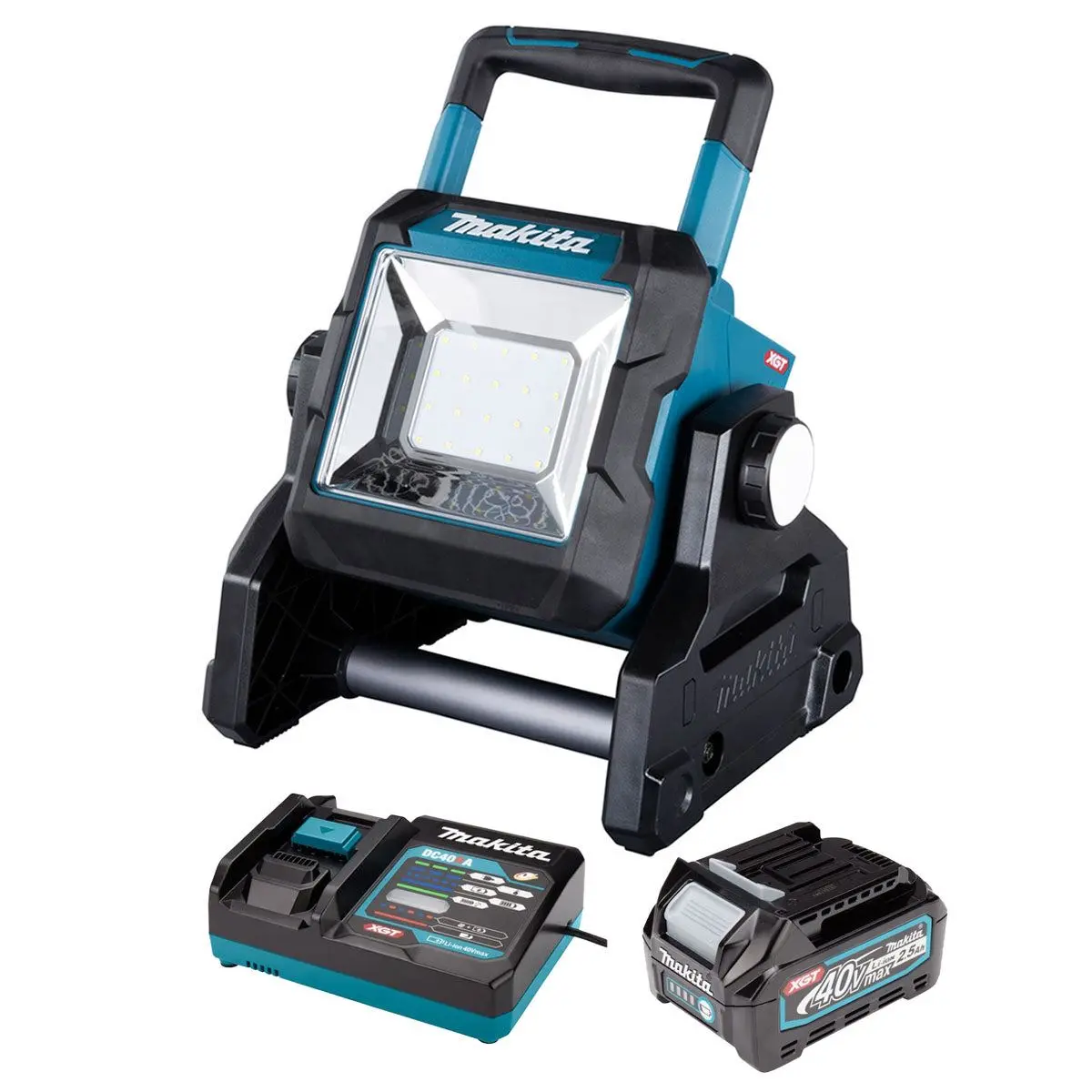 Makita Ml003g 18V / 40Vmax Lxt / Xgt Cordless Led Work Light With 1 X 2.5Ah Battery & Charger 1
