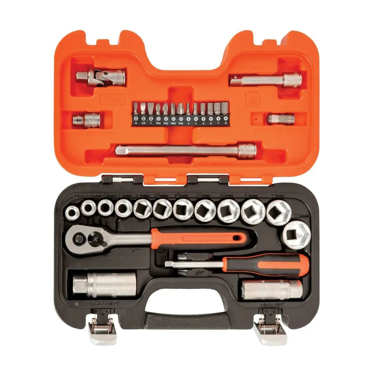Bahco 3/8In Drive Socket Set 34 Piece Premium Quality Tool Kit For Mechanics Xms24ss38 1