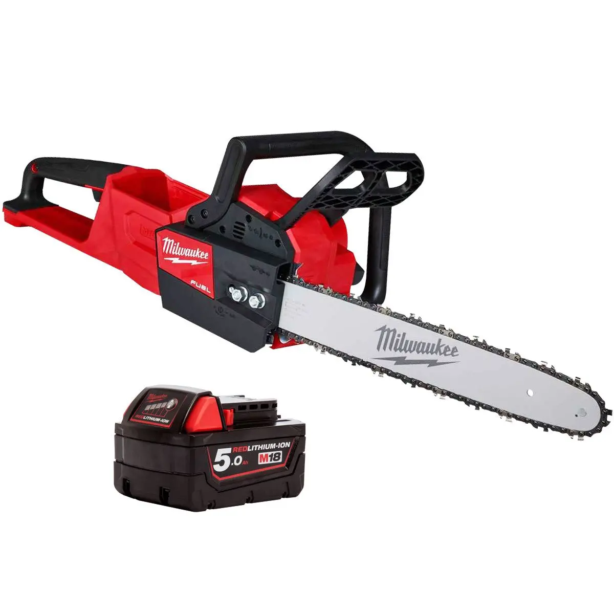 Milwaukee M18fchsc-0 18V Fuel Brushless Chainsaw With 1 X 5.0Ah Battery 1