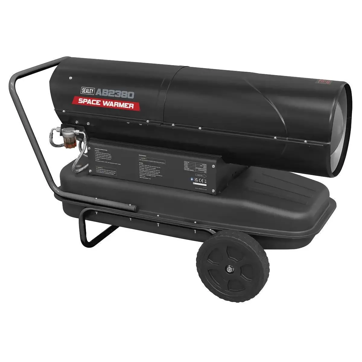 Sealey Ab2380 69L Space Warmer Paraffin Kerosene Diesel Heater 230V/430W 1