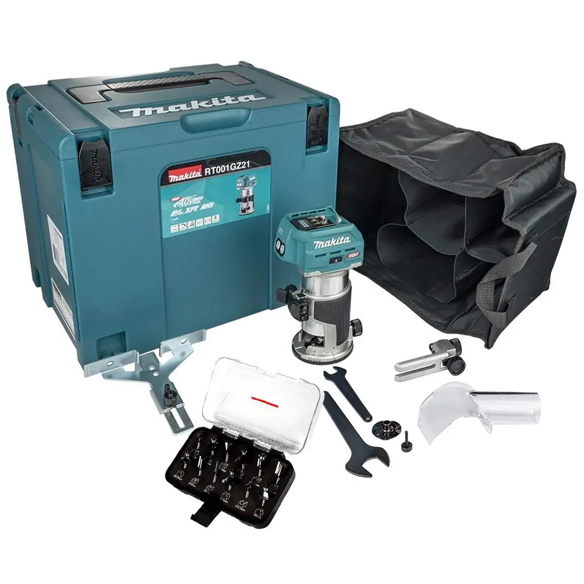 Makita Rt001gz21 40V Xgt Brushless Trimmer With 12 Piece Cutter Set 1