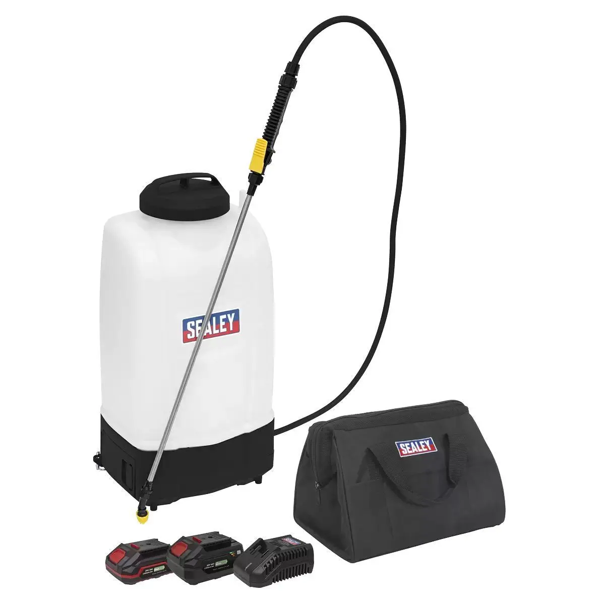 Sealey Cp20vgbskit 20V Garden Backpack Sprayer 15L With 2 Batteries & Charger 1