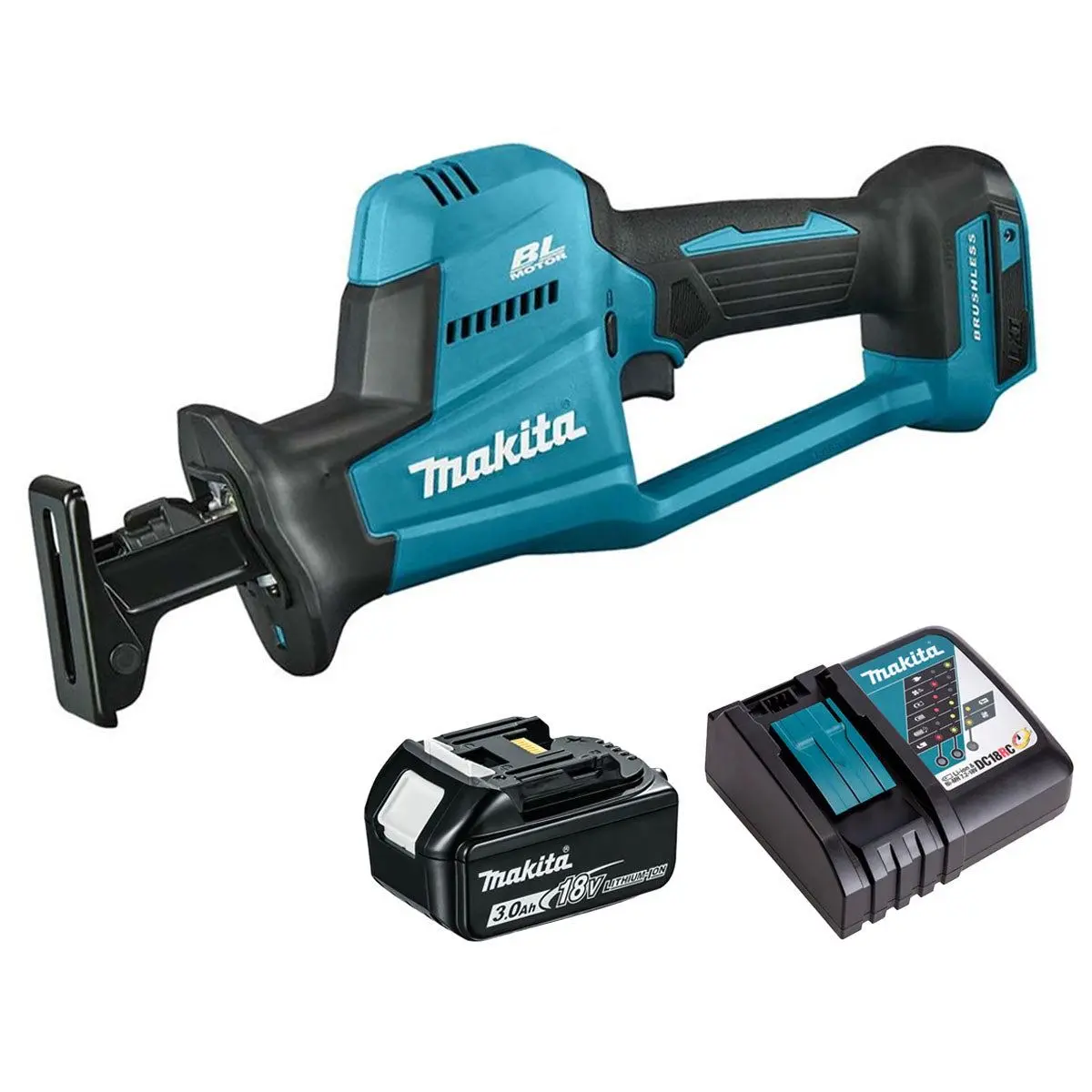 Makita Djr189z 18V Lxt Brushless Reciprocating Saw With 1 X 3.0Ah Battery & Charger 1