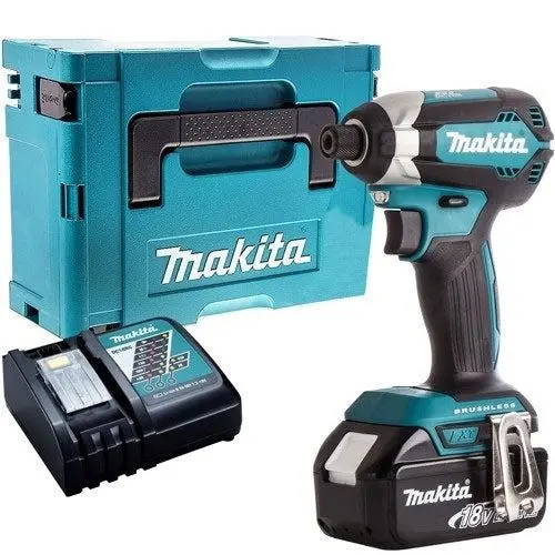 Makita Dtd153z 18V Lxt Brushless Impact Driver With 1 X 5.0Ah Battery & Charger In Case 1