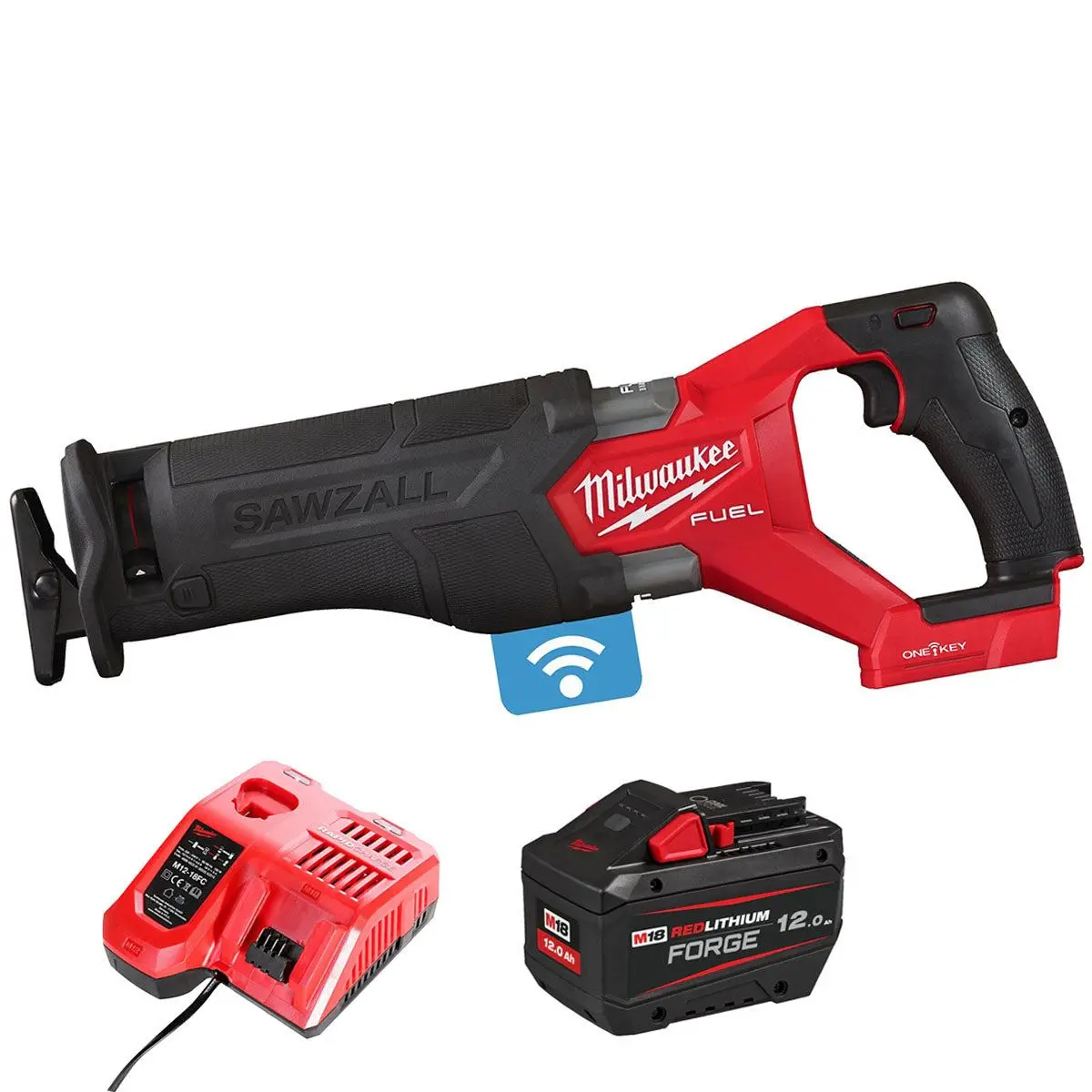Milwaukee M18onefsz-0 M18 Fuel 18V One-Key Sawzall With 1 X 12.0Ah Battery & Charger 1