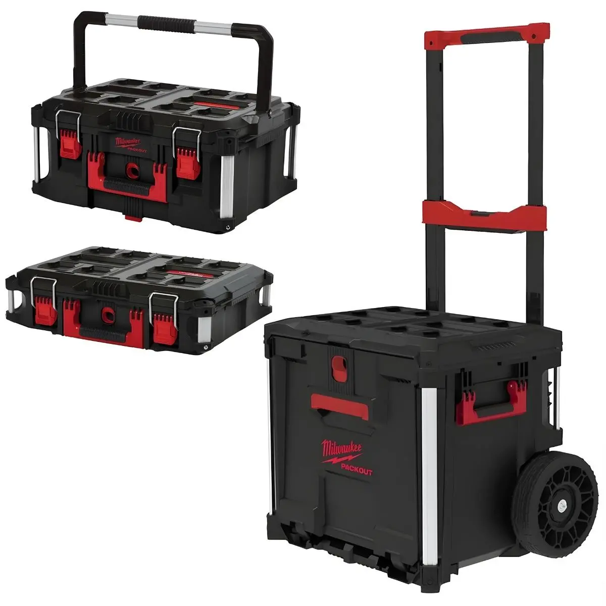 Milwaukee Packout Rolling Drawer Tool Box With 22" Toolbox & Interior Organiser Trays Tool Case 1