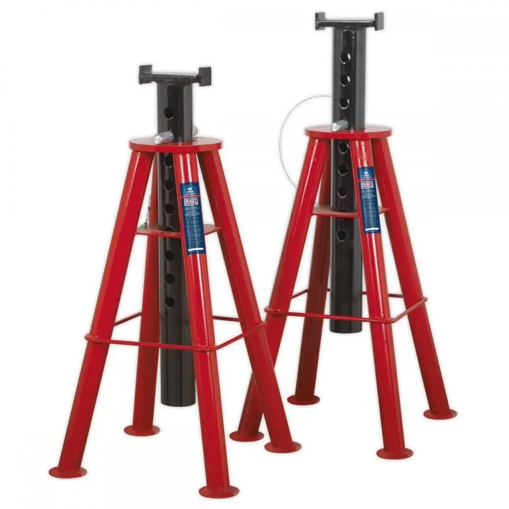 Sealey As10h Axle Stands (Pair) 10Tonne Capacity Per Stand High Level 1