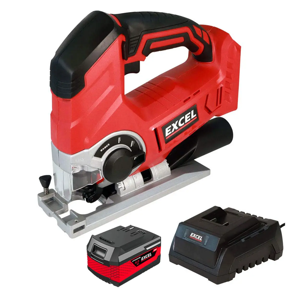 Excel 18V Cordless Jigsaw With 1 X 4.0Ah Battery & Charger Exl581b 1
