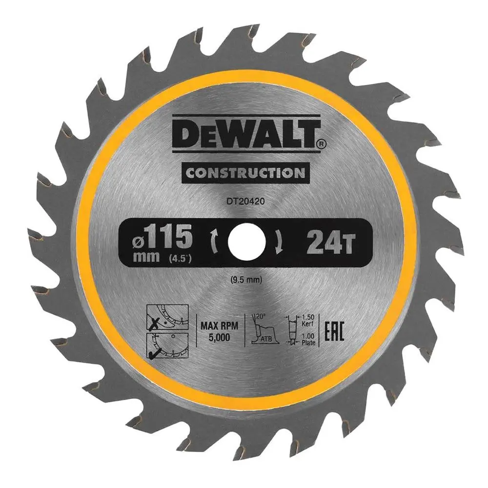 Dewalt 115Mm 24T Tct Circular Saw Blade Dt20420 1