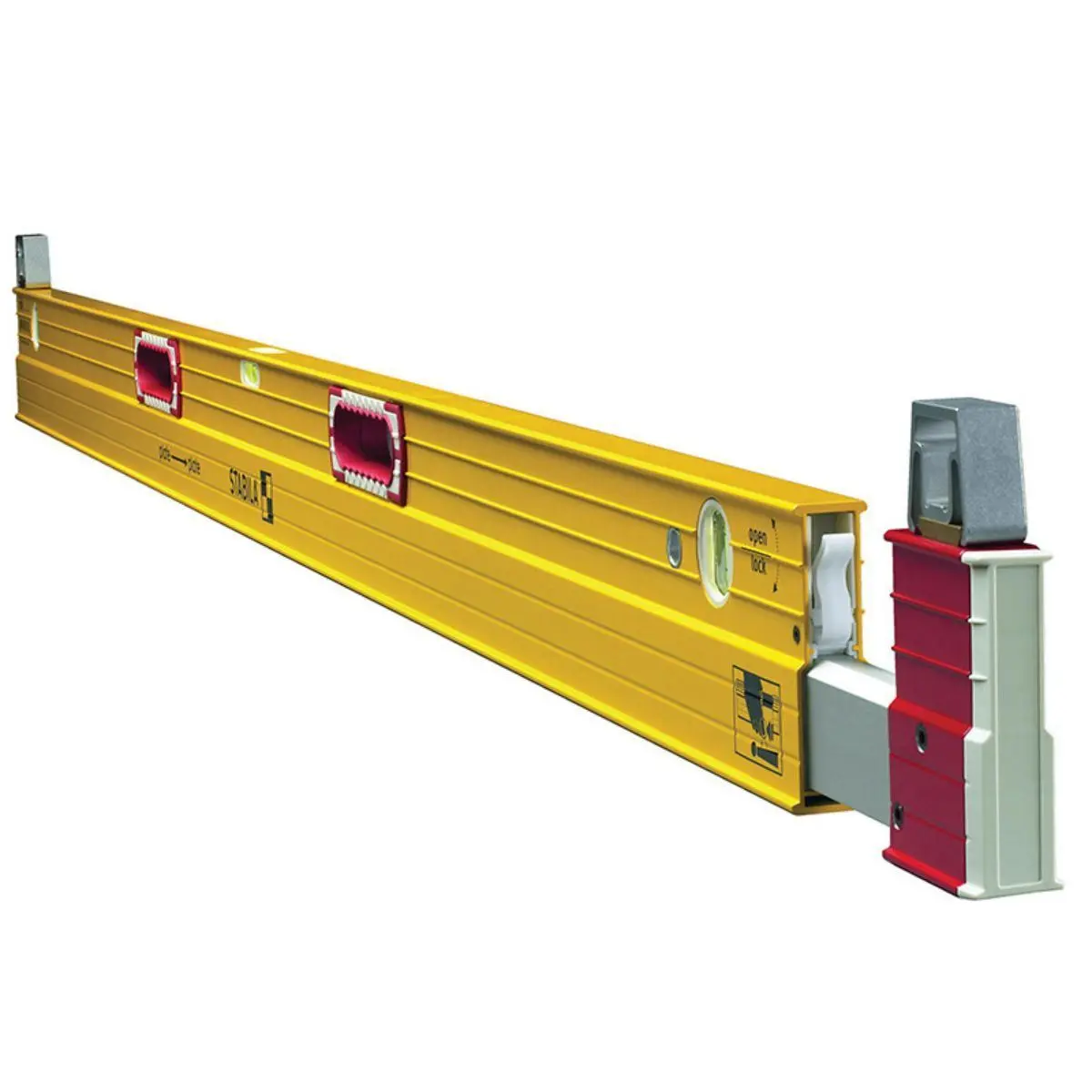 Stabila Stb106t213 106T-213 Extendable Spirit Level 213-376Cm With 3 Vials For Precision Leveling 17709 1
