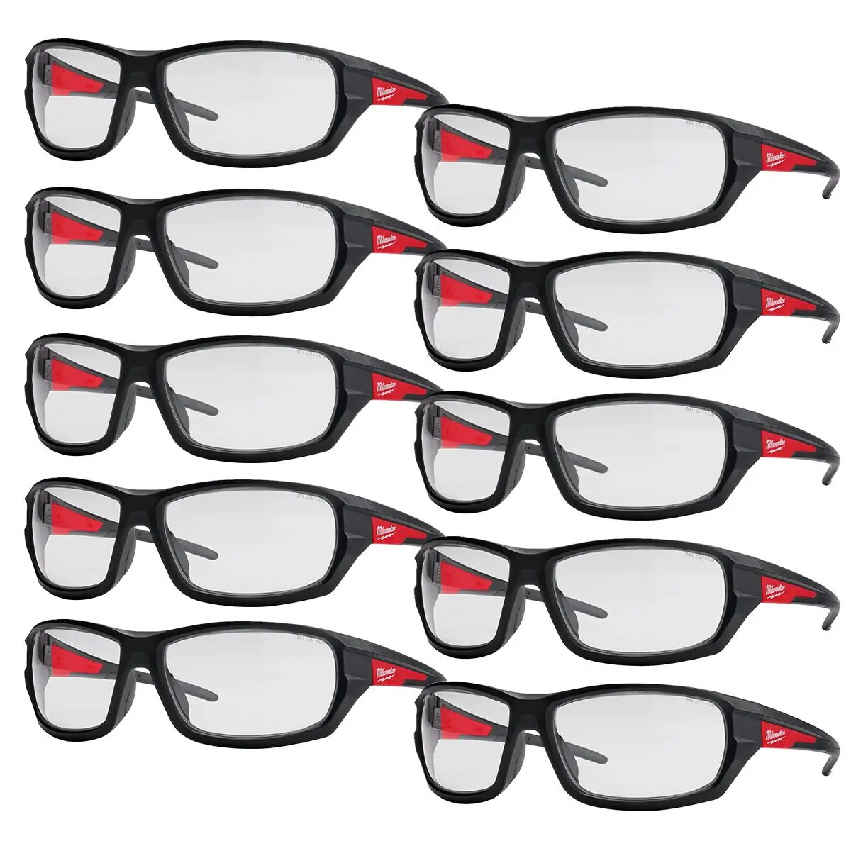 Milwaukee Performance Safety Glasses Clear 4932471883 Pack Of 10 1